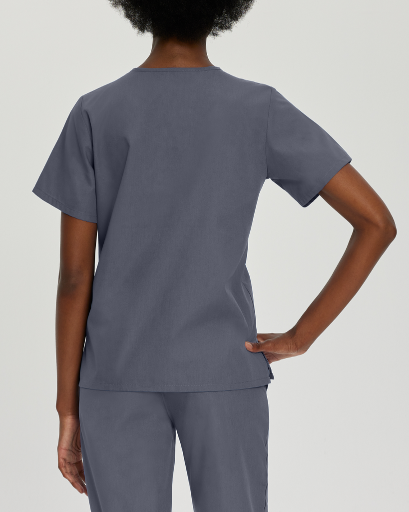 Steel grey bestselling scrubs by Landau Essentials for women