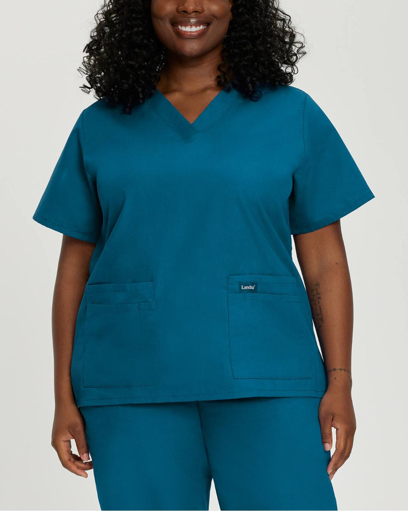 Caribbean scrubs for women by Landau. Some of our best-rated scrub tops.
