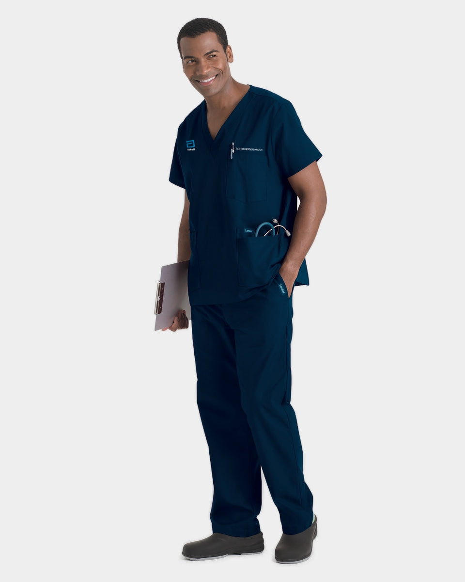 Abbott Australasia Electrophysiology Men's Navy Scrub Set Hunter Scrubs