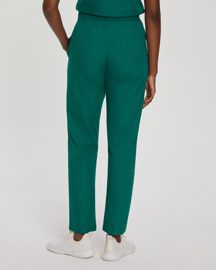 Flattering and fashionable hunter green scrub pants