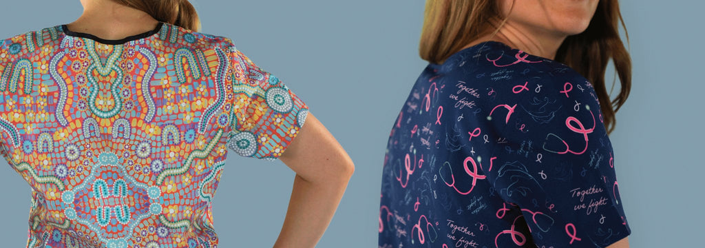 Patterned & Printed Scrub Tops