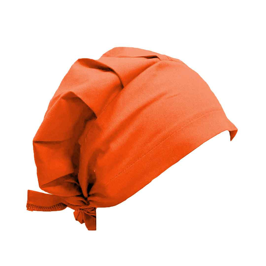 Orange ACORN standard Bouffant Scrub Cap for long thick hair