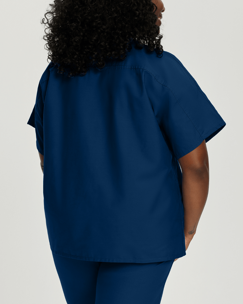 Best navy scrubs for women, large sizes scrub top
