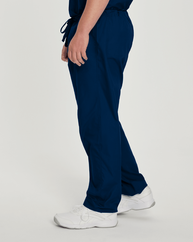 Navy blue drawstring scrub pants