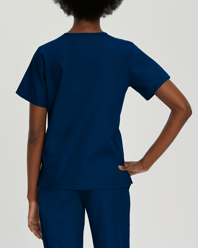 Navy blue scrub top