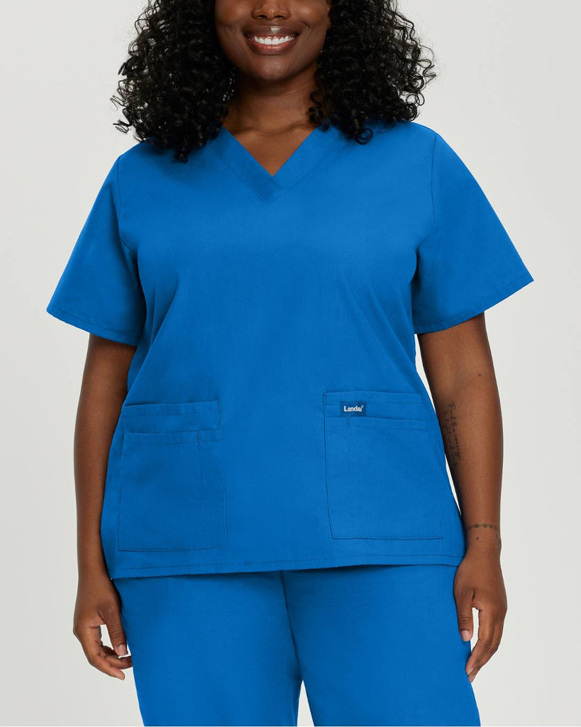 Royal Blue scrub top for women, ideal for nurses or medical professionals