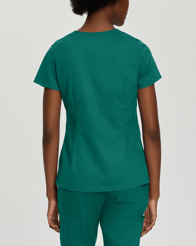 Hunter green scrub top for nurses