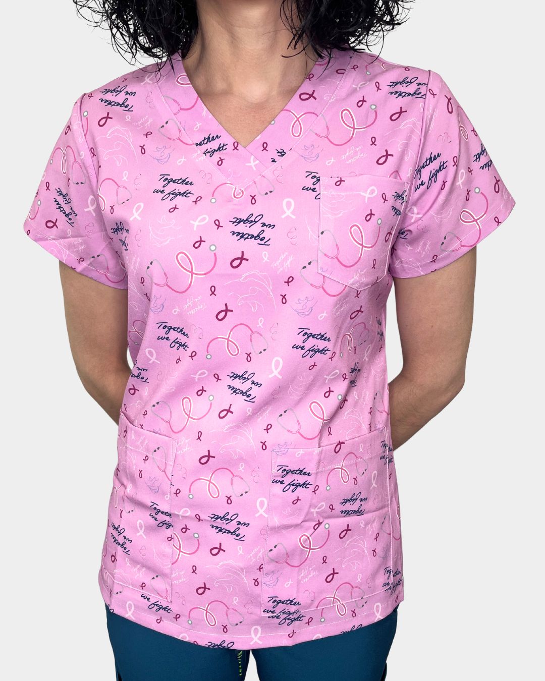 Breast cancer awareness scrub jackets best sale