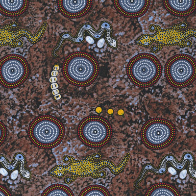 Snake and Goanna Ecru