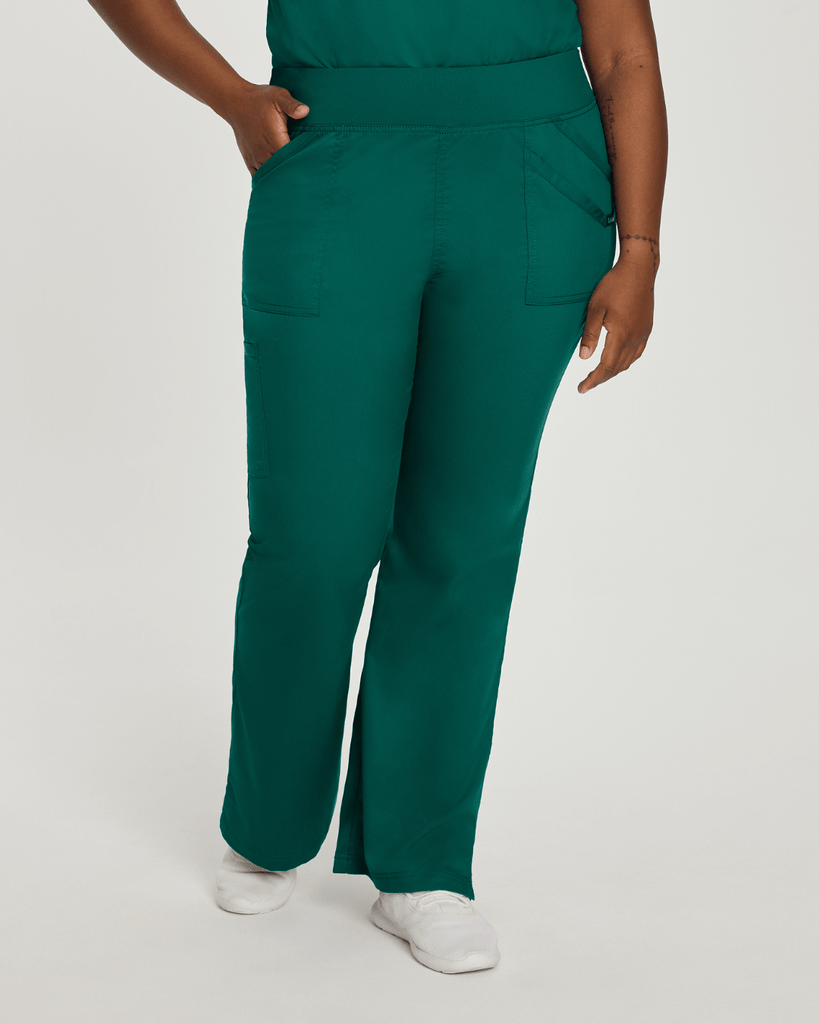 Hunter Green comfortable stretchy scrub pants for women